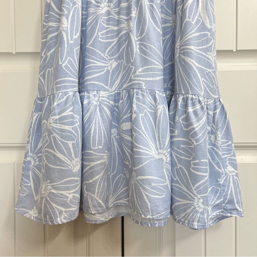 Universal Thread Womens Flutter Short Sleeve Skater Dress in Blue Floral, Size S - Picture 7 of 10